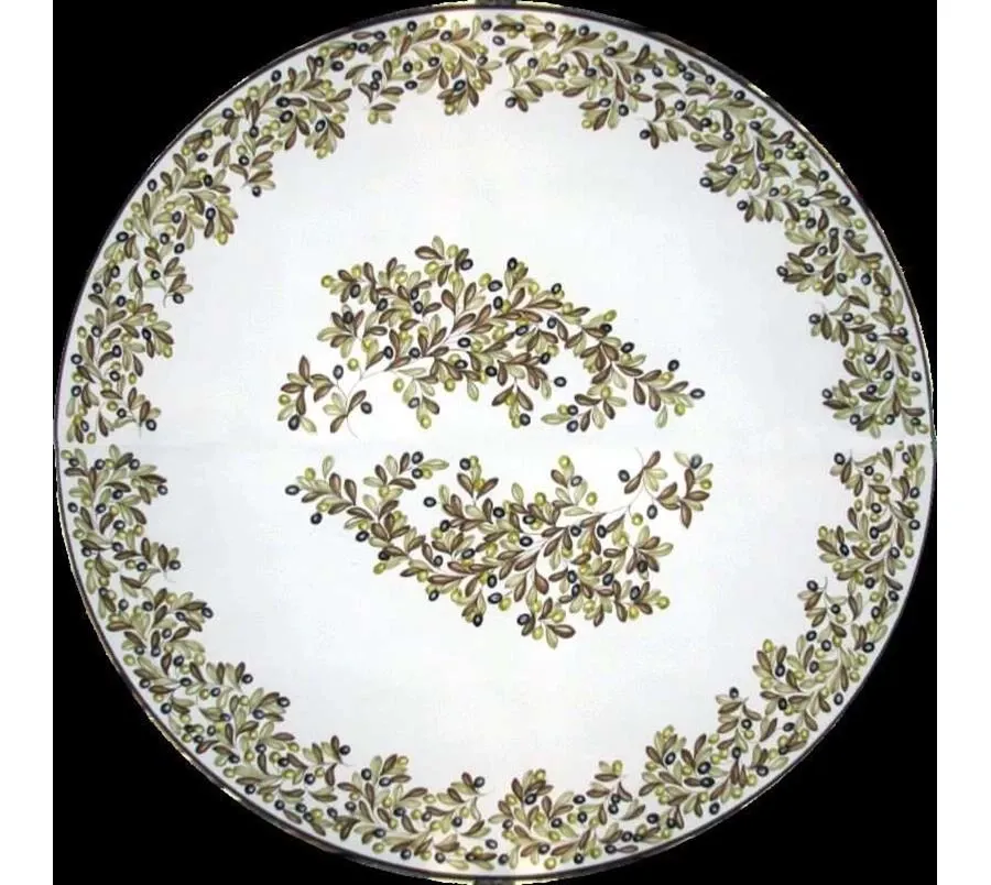 obrazek 1 Blat do ogrodu wykonany z lawy zdobiony motywem jagód - Ceramiche Valchida