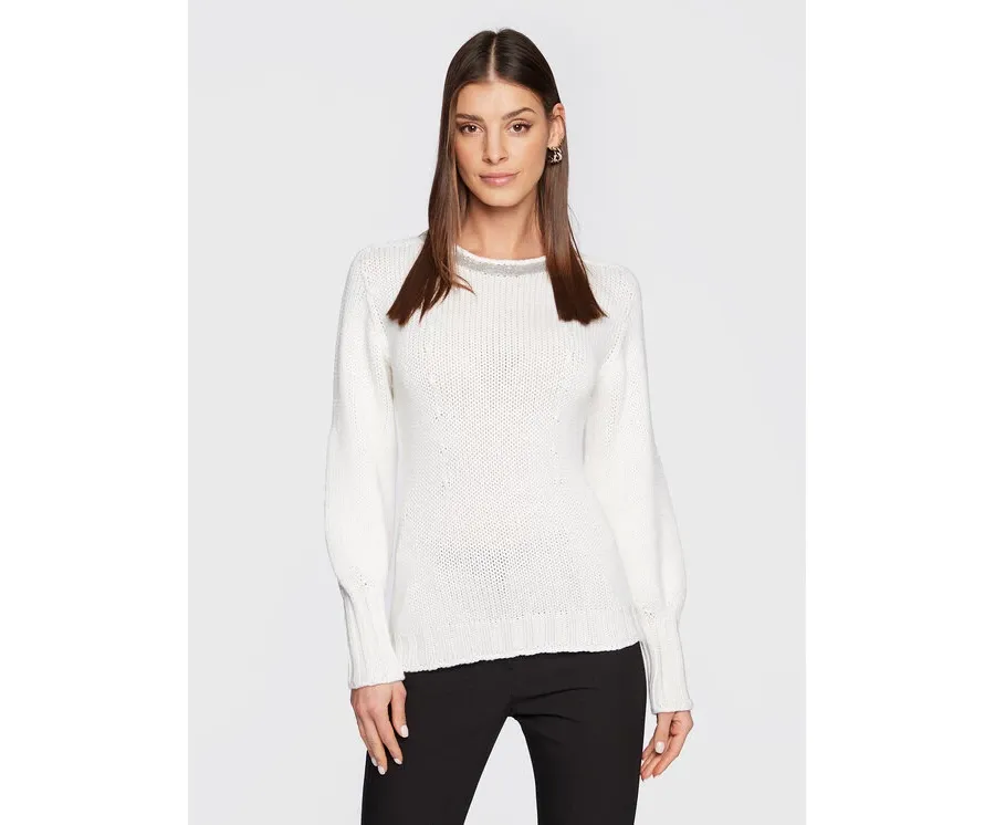 obrazek 1 Fabiana Filippi Sweter MAD222W109 Biały Regular Fit