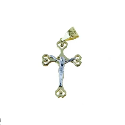 Zdjęcie Wyjątkowy włoski krzyż z Chrystusem 20x15mm