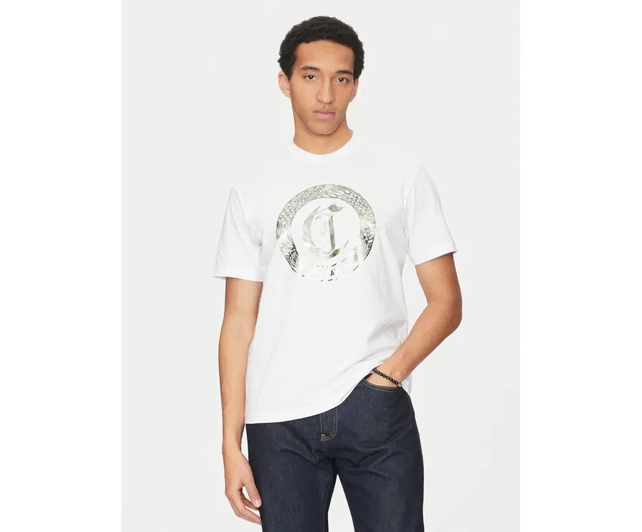 obrazek 1 Just Cavalli T-Shirt 78OAHT14 Biały Regular Fit