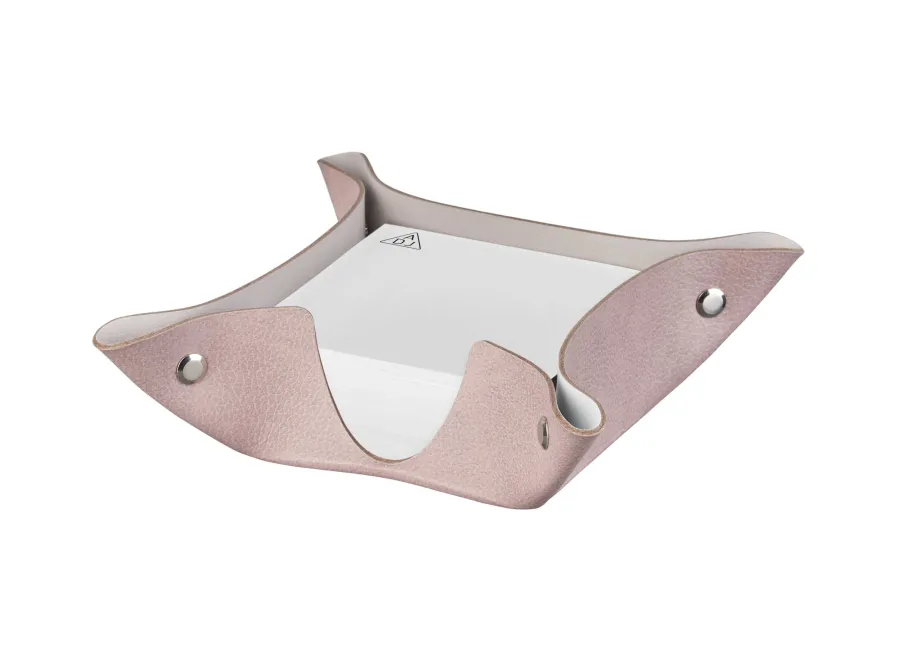 obrazek 2 Skórzany pojemnik na bloczek papieru 10х10хH4 cm