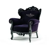 Picture Stylish antique armchair in black finish