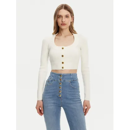 Zdjęcie Elisabetta Franchi Kardigan MK53S51E2 Écru Regular Fit