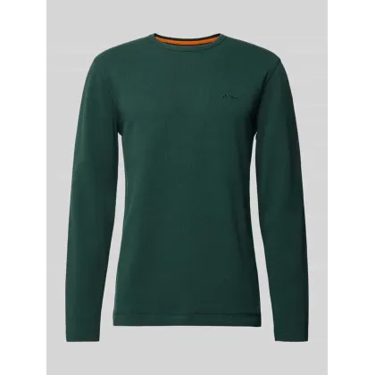 Zdjęcie Bluzka o kroju regular fit z długim rękawem i wyhaftowanym logo model ‘TEMPESTO’