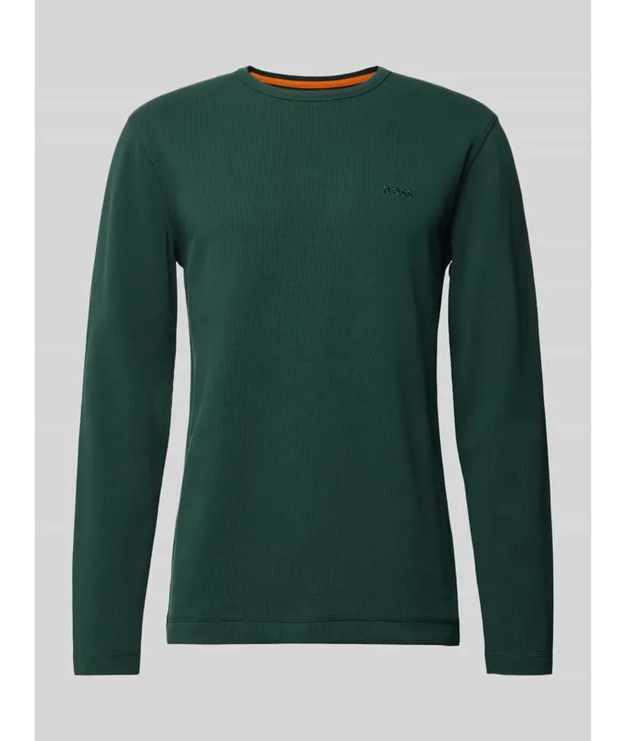 obrazek 1 Bluzka o kroju regular fit z długim rękawem i wyhaftowanym logo model ‘TEMPESTO’