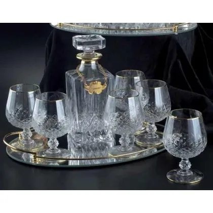 Zdjęcie Zestaw do brandy - karafka z kieliszkami na tacy
