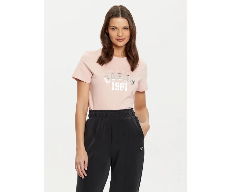 obrazek 1 Guess T-Shirt V5RI06 I3Z14 Różowy Regular Fit