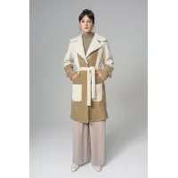 Zdjęcie Stylowy płaszcz z futra merynosów w wielu rozmiarach