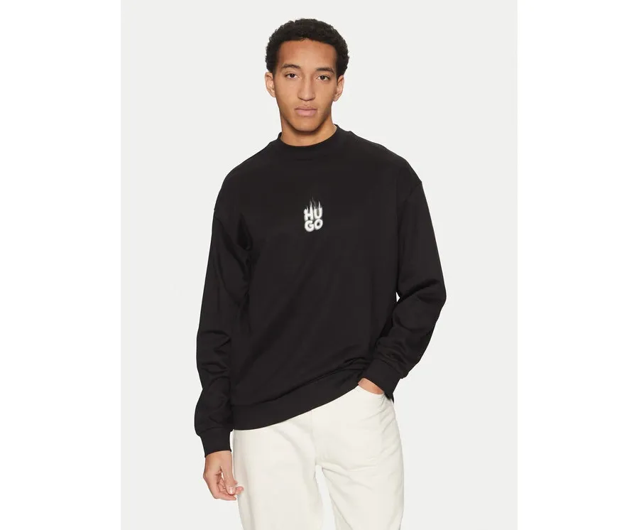 obrazek 1 HUGO Bluza Durungu 50530427 Czarny Relaxed Fit