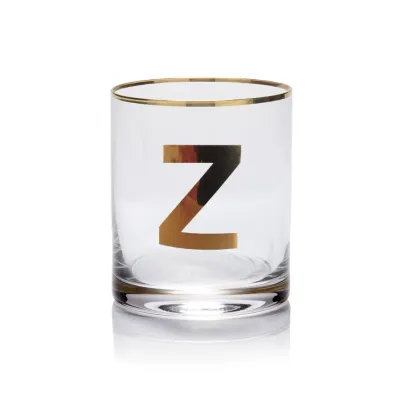 Zdjęcie Elegancka szklanka zdobiona złotą literą Z ze złotą obwódką - IVV