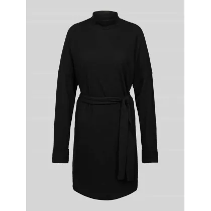 Zdjęcie Sukienka z dzianiny o długości do kolan z wiązanym paskiem model ‘CITY AVA’