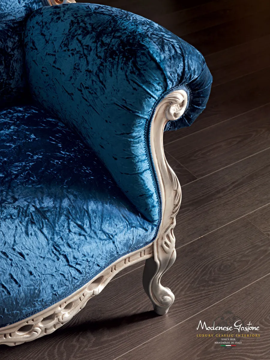 obrazek 2 Zjawiskowa włoska sofa w kolorze niebieskim - Modenese
