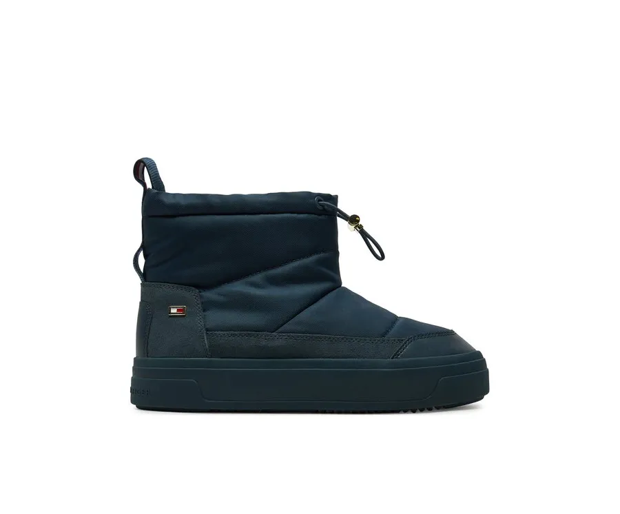 obrazek 1 Tommy Hilfiger Śniegowce Flag Nylon Mini Snowboot FW0FW08334 Granatowy