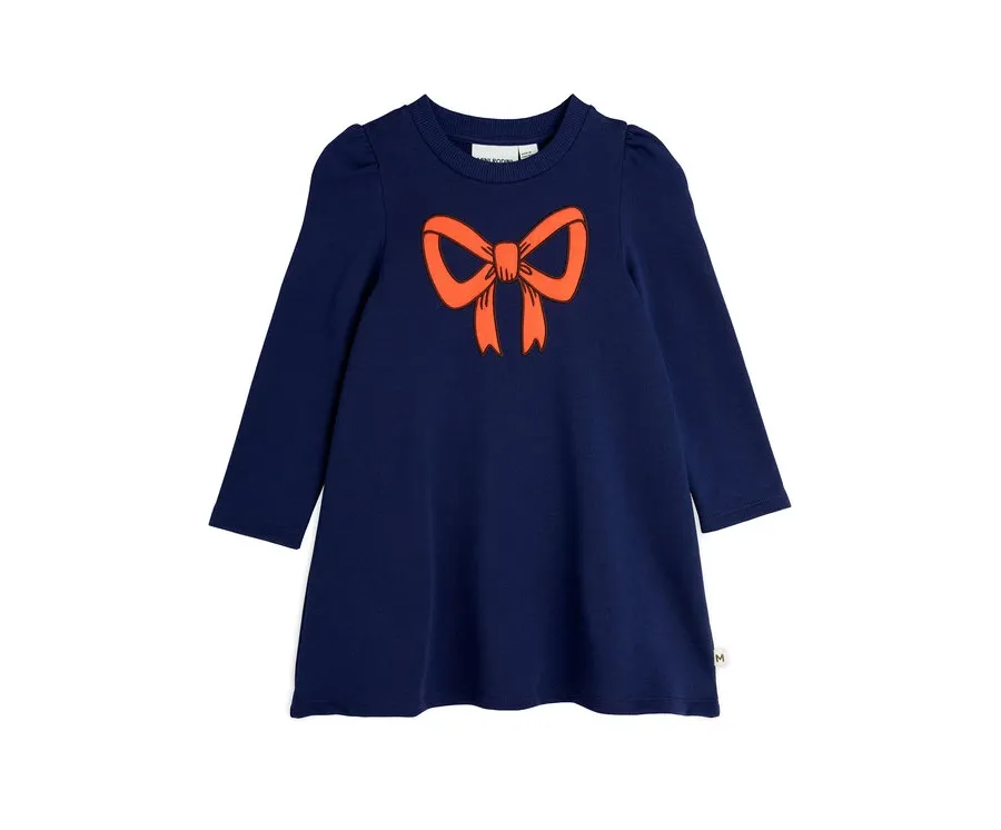 obrazek 1 MINI RODINI Sukienka codzienna Bow 2515011360 Granatowy Regular Fit