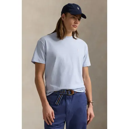 Zdjęcie Polo Ralph Lauren t-shirt bawełniany męski kolor niebieski gładki 710671438