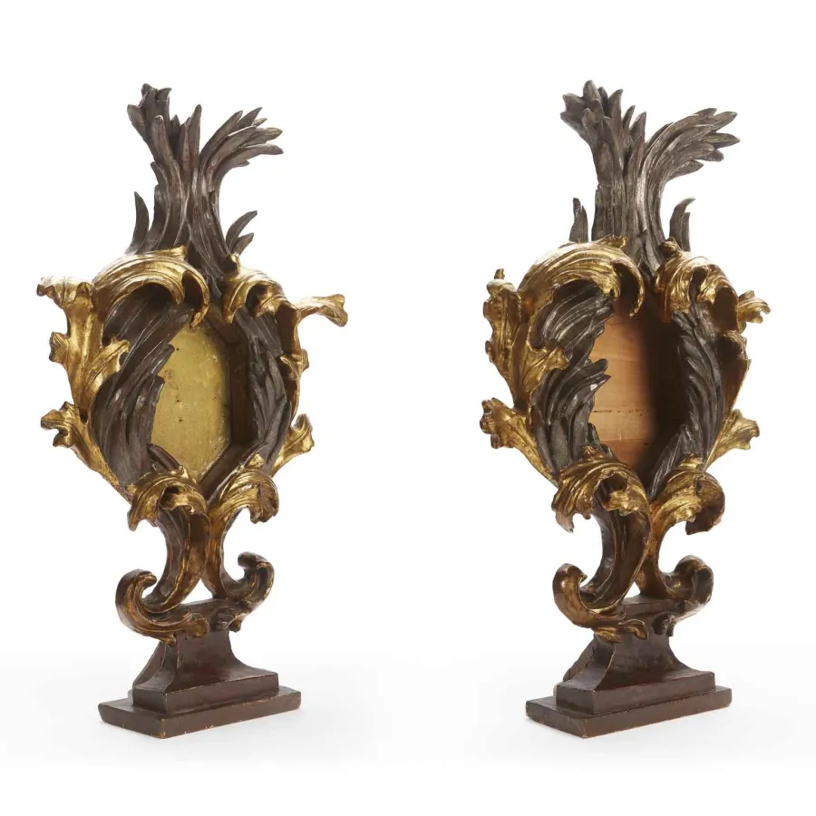 obrazek 2 Stylowa para relikwiarzy włoskich z XVIII wieku