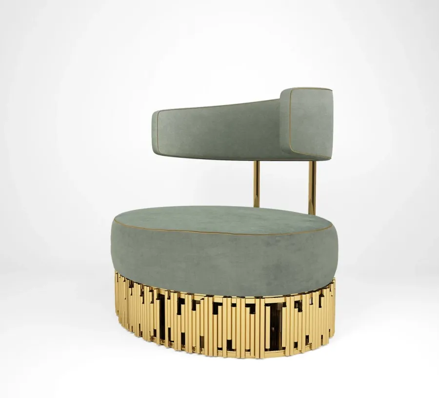 obrazek 4 Zielony stylowy fotel do salonu – Muranti