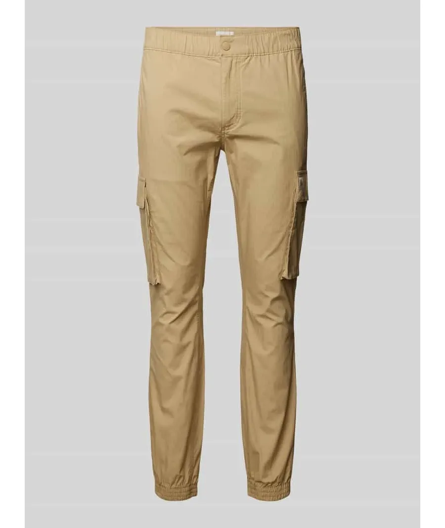 obrazek 1 Spodnie cargo o kroju skinny fit z naszywką z logo