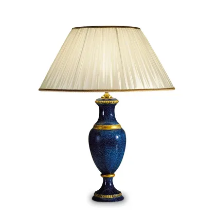 Zdjęcie Stylowa lampa stołowa z glazurowanej ceramiki H.45xL.17xP.17 cm