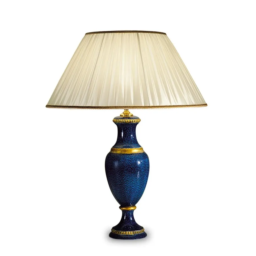 obrazek 1 Stylowa lampa stołowa z glazurowanej ceramiki H.45xL.17xP.17 cm