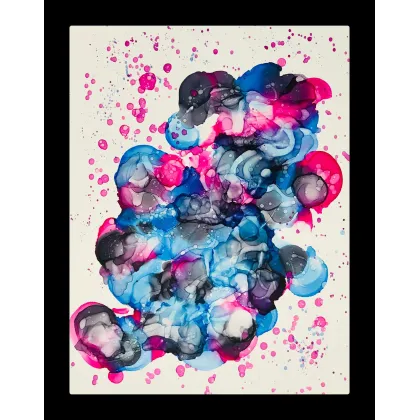 Zdjęcie Mystic magenta, tusze alkoholowe na papierze yupo