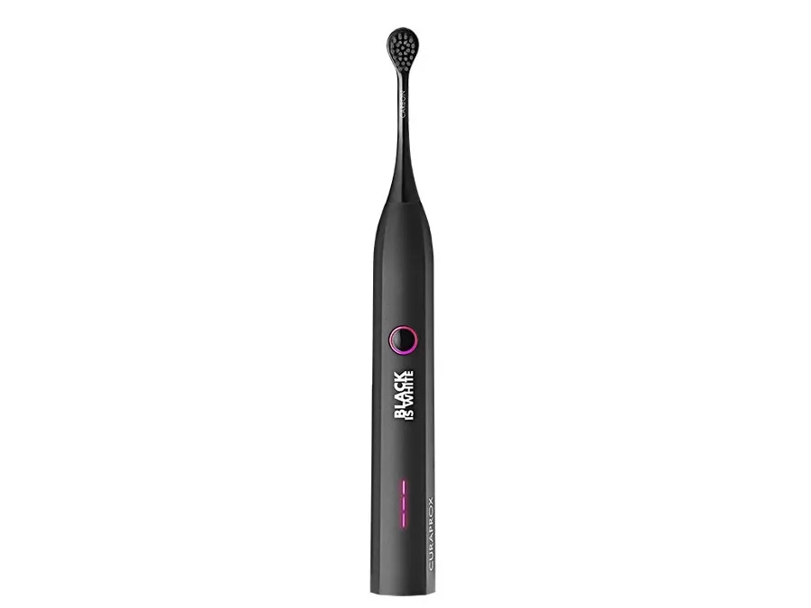 obrazek 1 Curaprox Hydrosonic Black Is White Szczoteczka Soniczna z Główkami Węglowymi