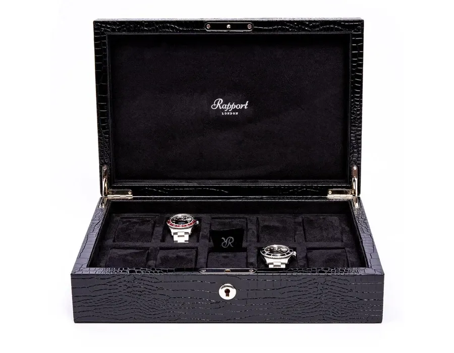 obrazek 1 Czarny Collector Box L264 na 10 zegarków marki Rapport London
