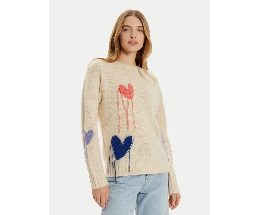 obrazek 1 Frieda & Freddies Sweter 3366 Beżowy Regular Fit