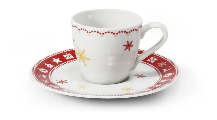 obrazek 1 Elegancka filiżanka do espresso ze spodkiem ze świątecznej kolekcji Christmas dreaming – Leander