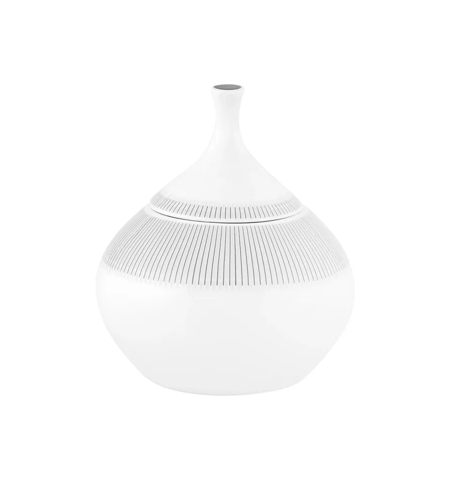 obrazek 1 Cukiernica z porcelany Elegant z delikatnym ozdobnym wykończeniem w pionowe linie - Vista Alegre
