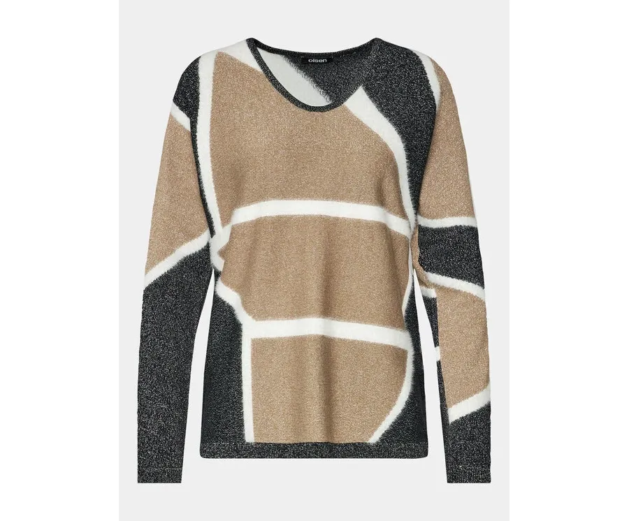 obrazek 1 Olsen Sweter Chloe 11004174 Kolorowy Relaxed Fit