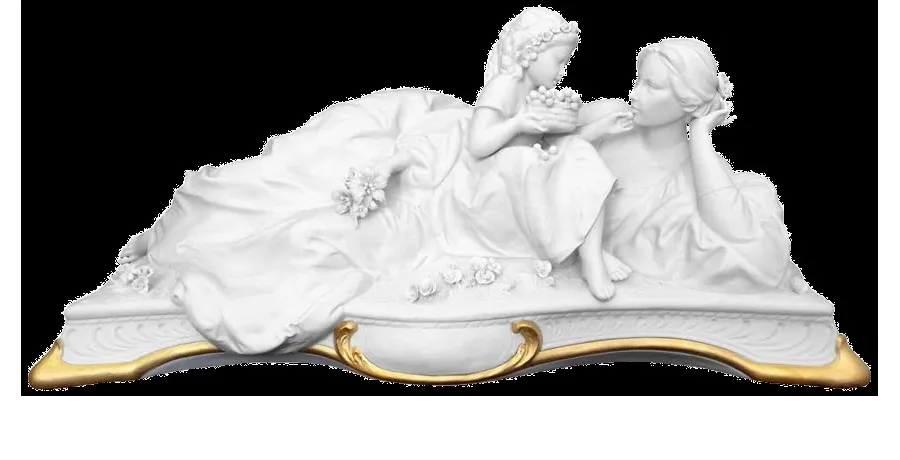 obrazek 1 Figurka kobiety z dziewczynką - włoska porcelana