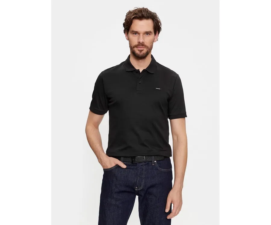 obrazek 1 Calvin Klein Polo Smooth Cotton Slim Polo K10K111657 Czarny Regular Fit