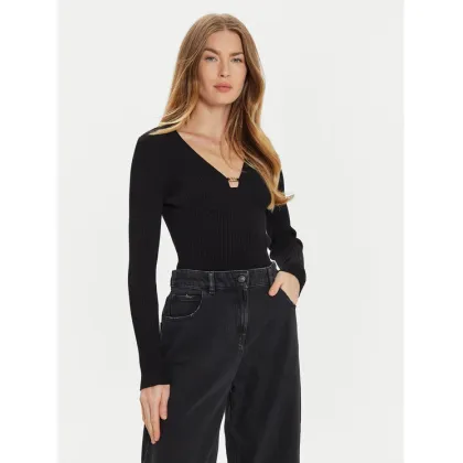 Zdjęcie TWINSET Sweter 242TP3132 Czarny Slim Fit