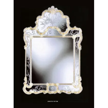 Zdjęcie Stylowe kwadratowe włoskie lustro Murano