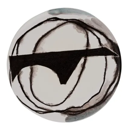 Picture Hand-painted ceramic plate H.2xL.31xP.31 cm