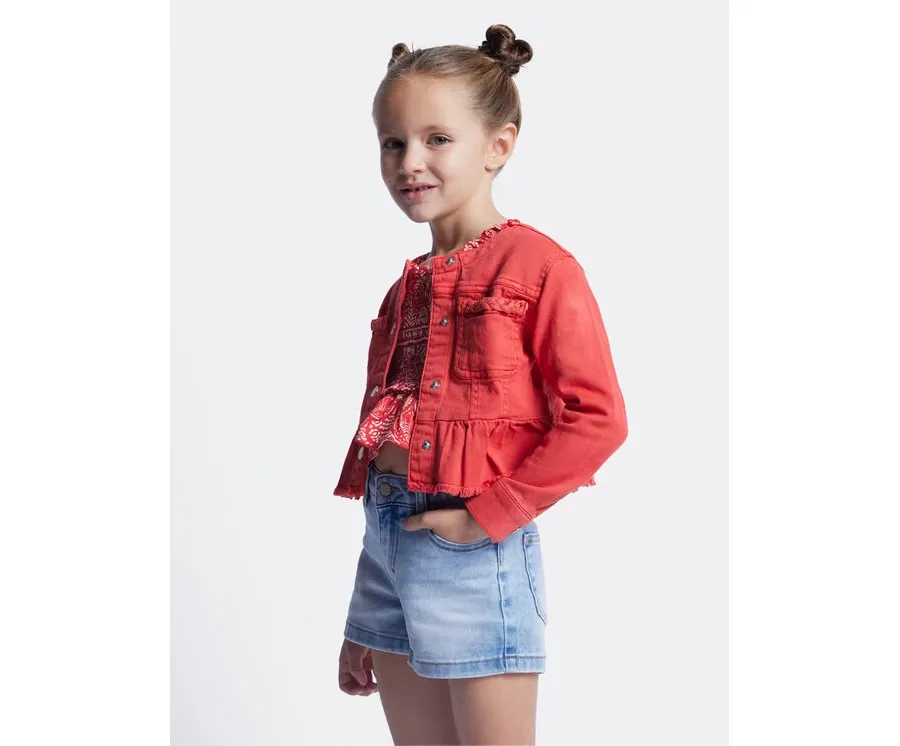 obrazek 1 Mayoral Kurtka jeansowa 3473 Czerwony Regular Fit