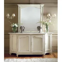 Picture Provence style dresser with a ledge and 2 internal shelves - Interiors Italia