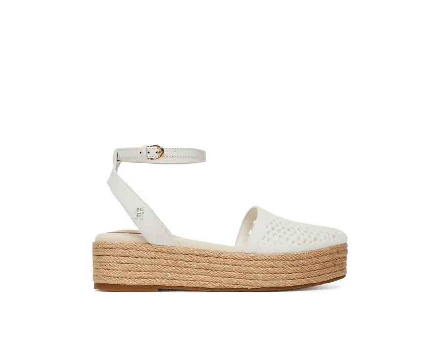 obrazek 1 Tommy Hilfiger Espadryle Knit Mesh Espadrille Platform FW0FW08743 Biały