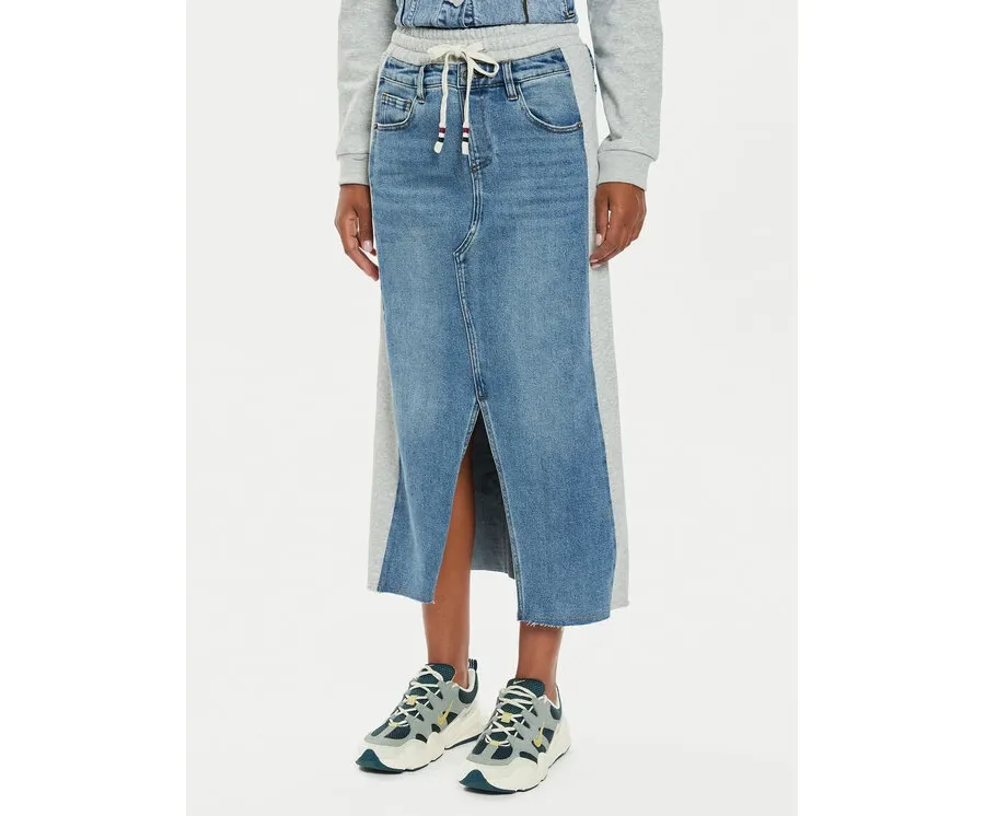obrazek 1 Desigual Spódnica jeansowa Pekin 24WWFD06 Niebieski Regular Fit