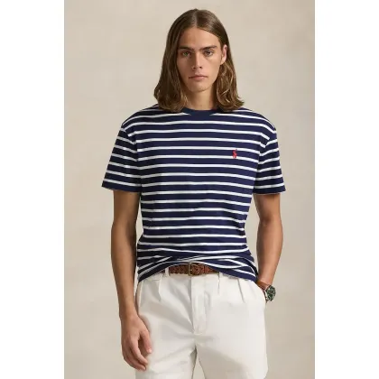 Zdjęcie Polo Ralph Lauren t-shirt bawełniany męski kolor granatowy wzorzysty 710938134