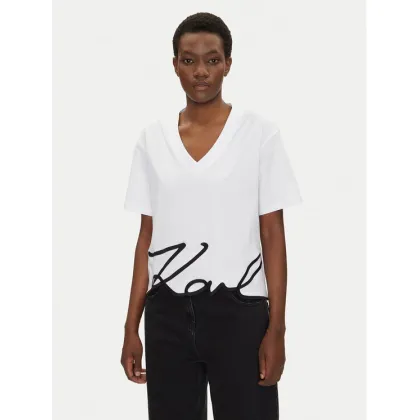 Zdjęcie KARL LAGERFELD T-Shirt A2W17104 Biały Relaxed Fit