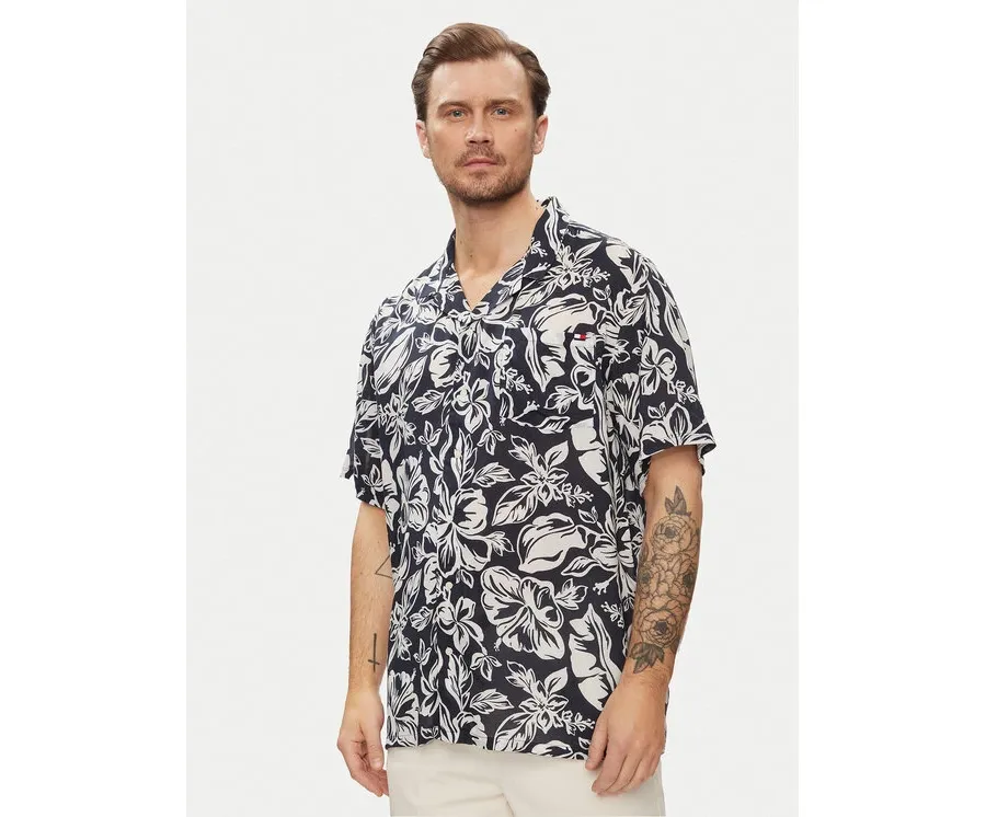 obrazek 1 Tommy Hilfiger Koszula Bowling UM0UM03227 Granatowy Relaxed Fit