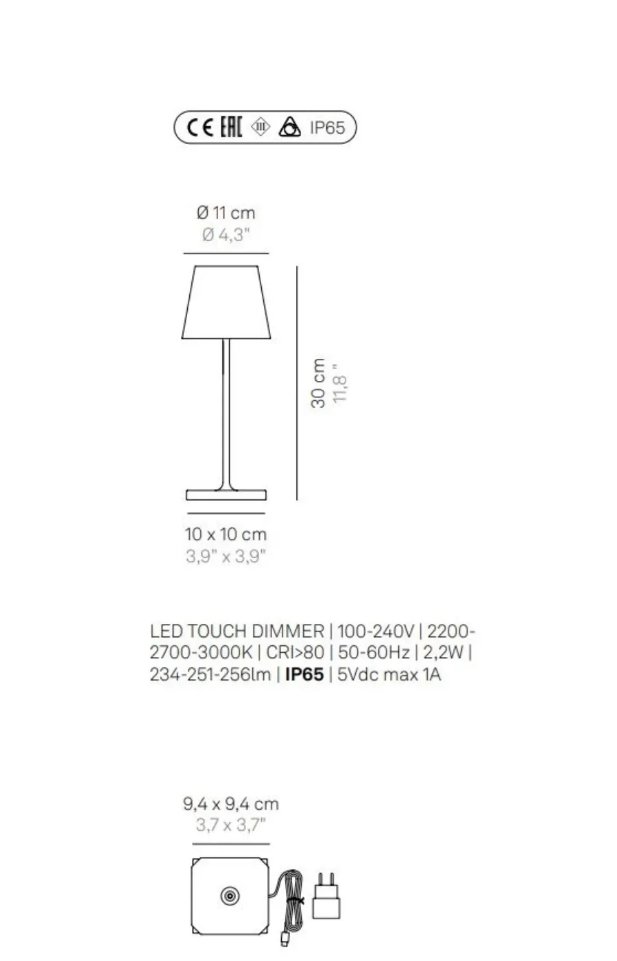 obrazek 3 Brązowa lampa stołowa Poldina Mini