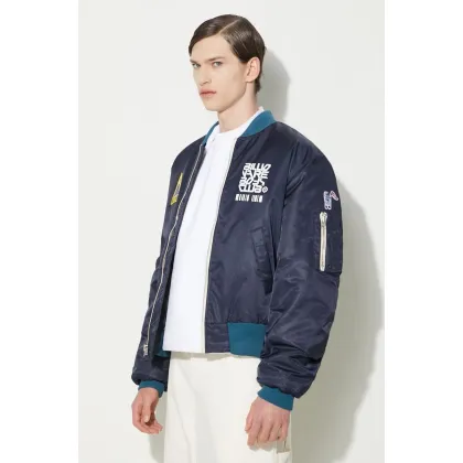 Zdjęcie Billionaire Boys Club kurtka bomber Outerbanks Bomber męski kolor granatowy przejściowa B24202