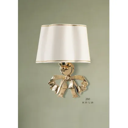 Zdjęcie Stylowa lampa ścienna z kokardą i wachlarzem - Il Paralume Marina