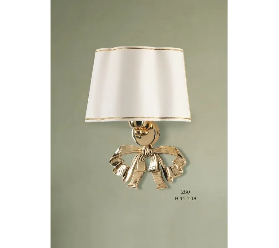 obrazek 1 Stylowa lampa ścienna z kokardą i wachlarzem - Il Paralume Marina