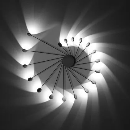 Zdjęcie Czarna lampa sufitowa Helix od włoskiego producenta