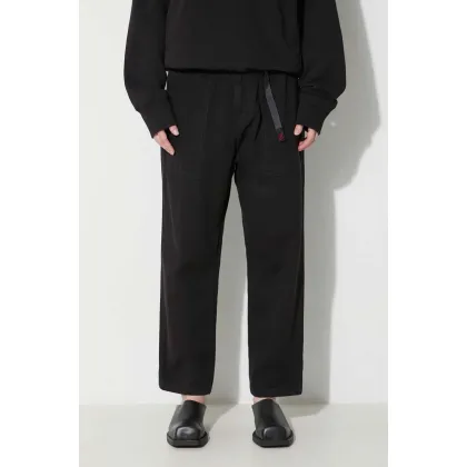 Zdjęcie Gramicci spodnie bawełniane Loose Tapered Pant kolor czarny szerokie medium waist G103.OGT-KREMOWY