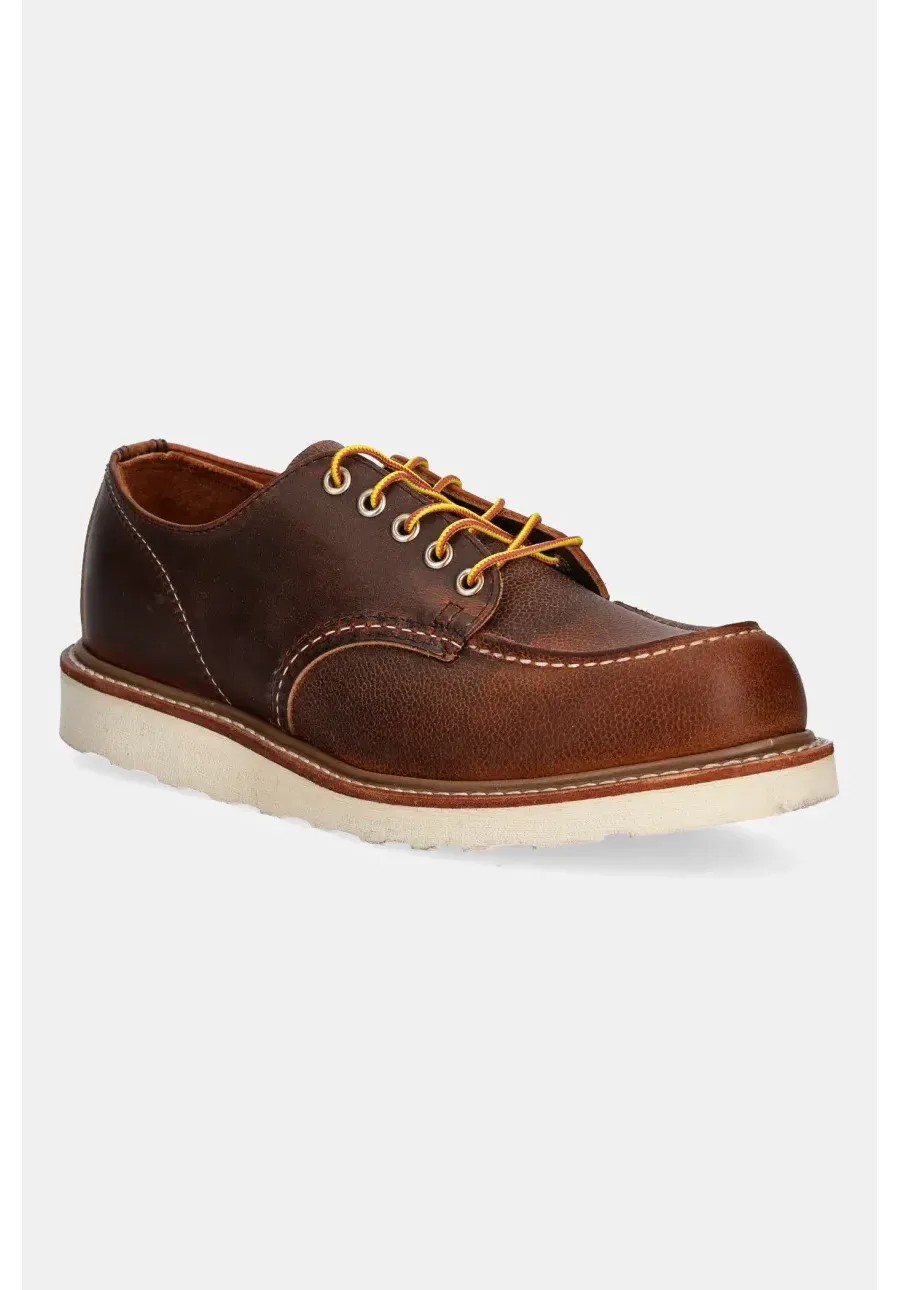 obrazek 1 Red Wing półbuty skórzane Shop Moc Oxford męskie kolor pomarańczowy 4603